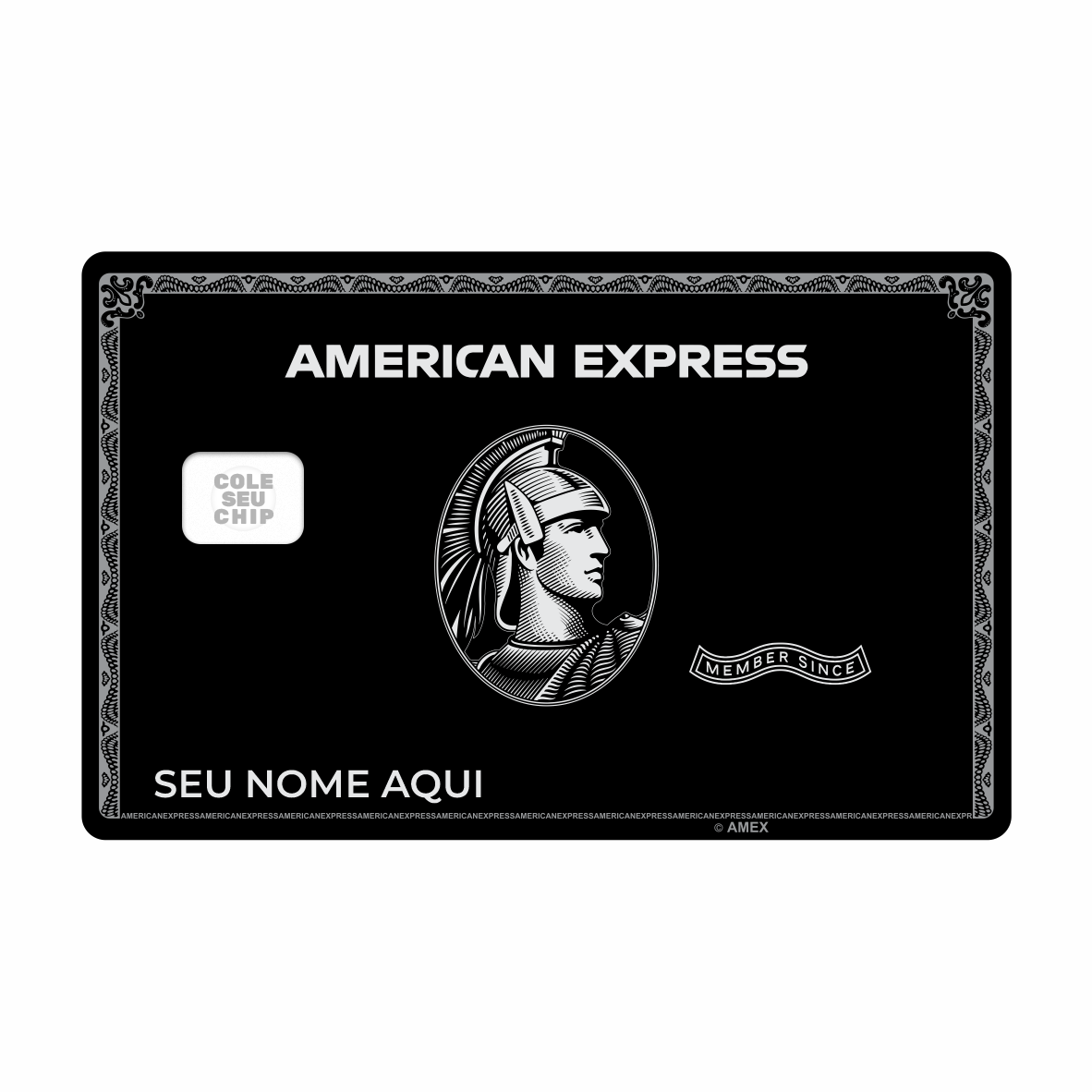 METACARD - Cartão De Plástico Com Impressão Digital UV - Amex Centurion METACARD - Cartão De Plástico Com Impressão Digital UV - Amex Centurion